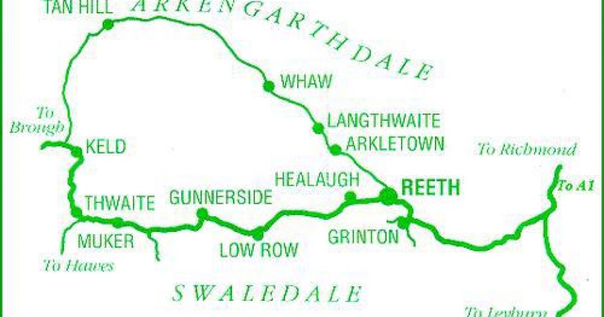 Map Of Swaledale North Yorkshire North Yorks Dales Cottage Gardens, Swaledale -… - Parks & Gardens